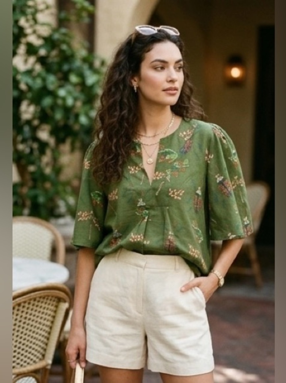 Jude Connally Jenny Gardens Flutter Sleeve V-Neck Top 🌿✨